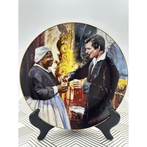 Gone With the Wind Collectors Plate “A Toast to Bonnie Blue” with Box - Picture 2 of 3
